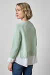 Mixed Media Crewneck Sweater Womens Sweater Winter Mint A3