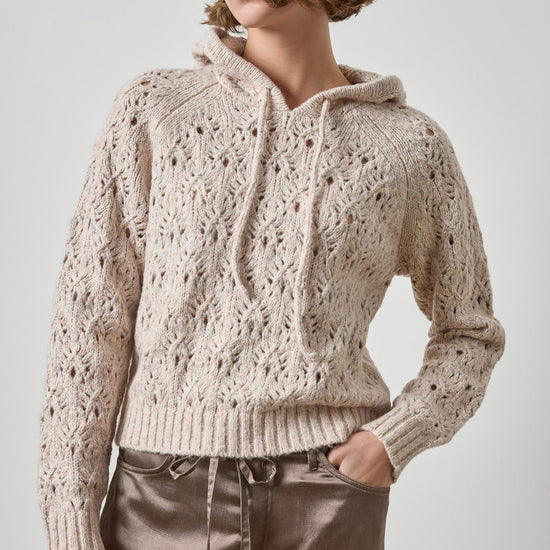 Long Sleeve Hoodie Sweater Womens Sweater Gardenia A1