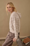 Long Sleeve Hoodie Sweater Womens Sweater Gardenia C2