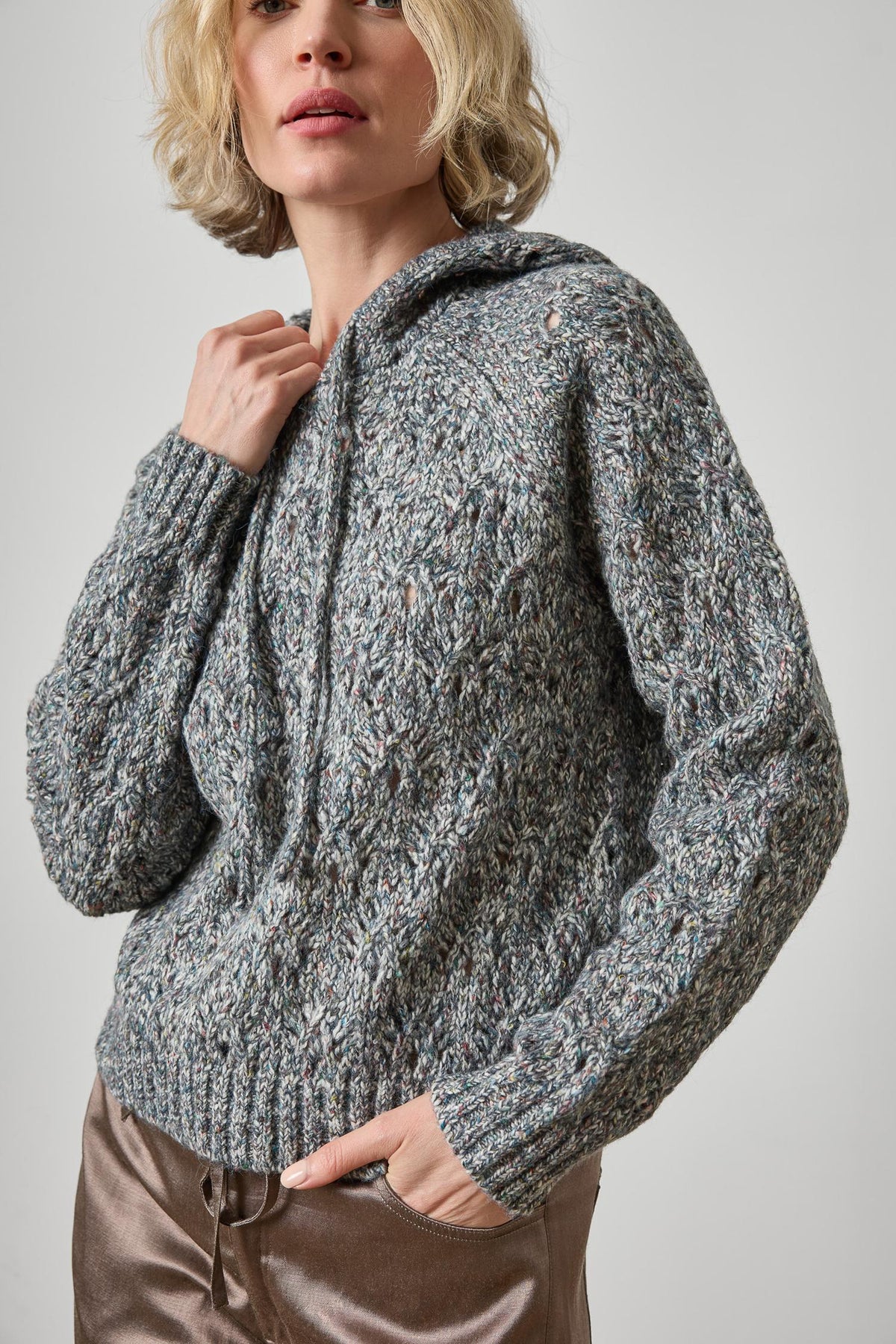 Long Sleeve Hoodie Sweater Womens Sweater Shadow A1