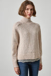 Lace Trim Pullover Sweater Womens Sweater Gardenia A1