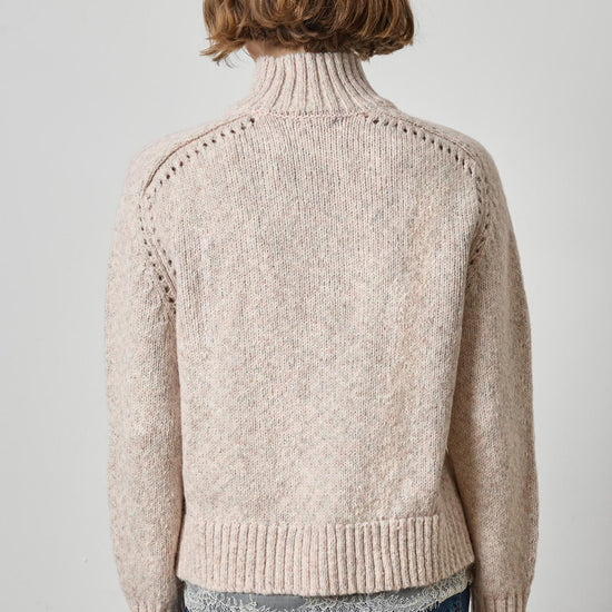 Lace Trim Pullover Sweater Womens Sweater Gardenia A2