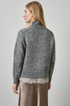 Lace Trim Pullover Sweater Womens Sweater Shadow A2