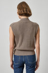 Mock Neck Wedge Sweater Womens Sweater Mink A2