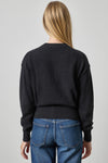 Relaxed Crewneck Sweater Womens Sweater Black A2