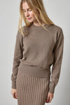 Relaxed Crewneck Sweater Womens Sweater Mink A1