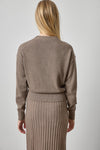 Relaxed Crewneck Sweater Womens Sweater Mink A2