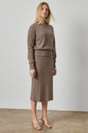 Relaxed Crewneck Sweater Womens Sweater Mink A3