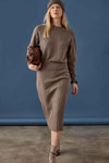 Relaxed Crewneck Sweater Womens Sweater Mink C2