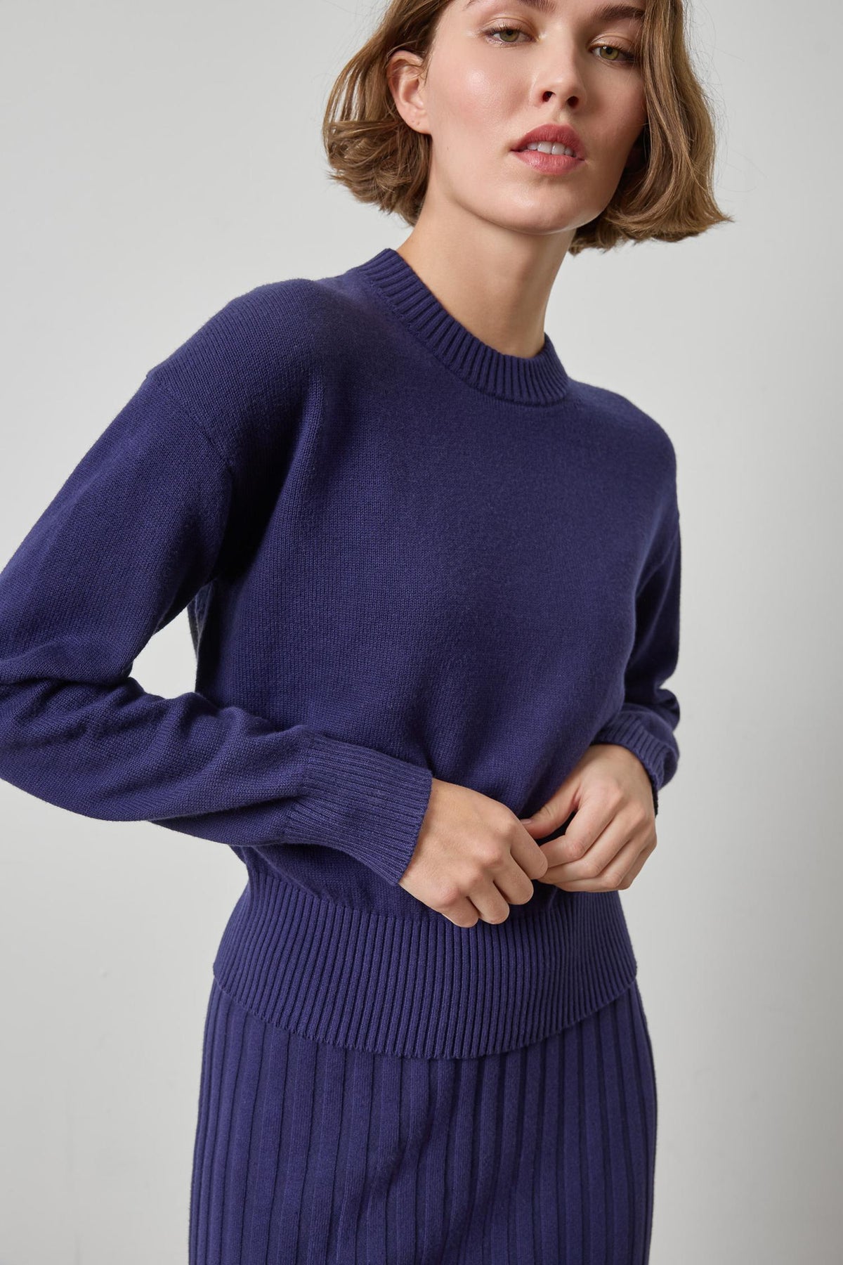 Relaxed Crewneck Sweater Womens Sweater Neptune A3