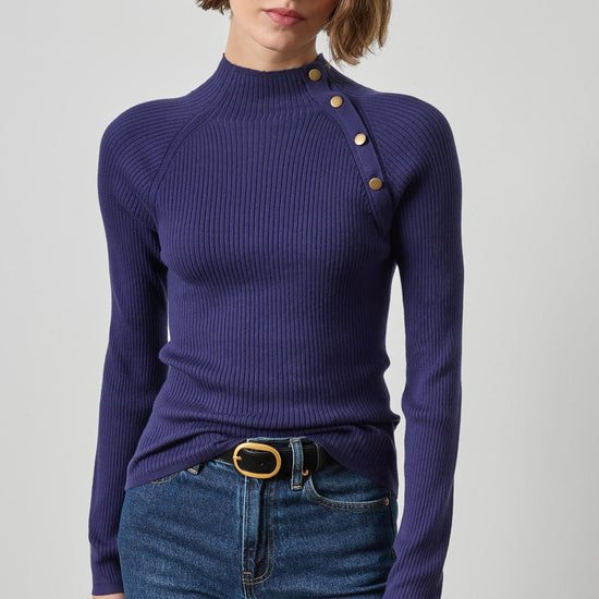 Button Neck Sweater Womens Sweater Neptune A1