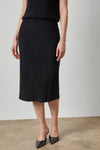 Rib Sweater Skirt Womens Skirt Black A1
