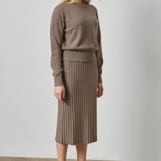 Rib Sweater Skirt Womens Skirt Mink A3