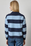 Striped Polo Sweater Womens Sweater Clearwater Stripe A2