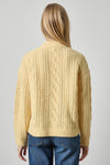 Relaxed Cable Knit Sweater Womens Sweater Buttercream A2
