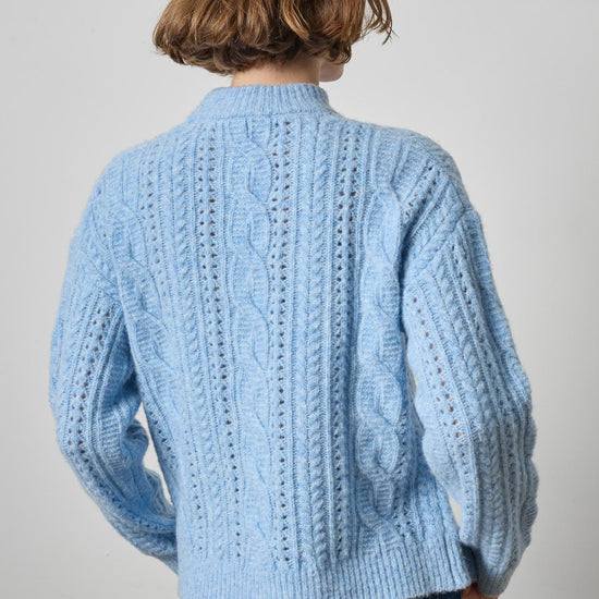 Relaxed Cable Knit Sweater Womens Sweater Clearwater A2
