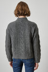 Relaxed Cable Knit Sweater Womens Sweater Graphite A2