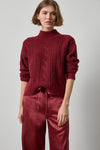 Relaxed Cable Knit Sweater Womens Sweater Port A1