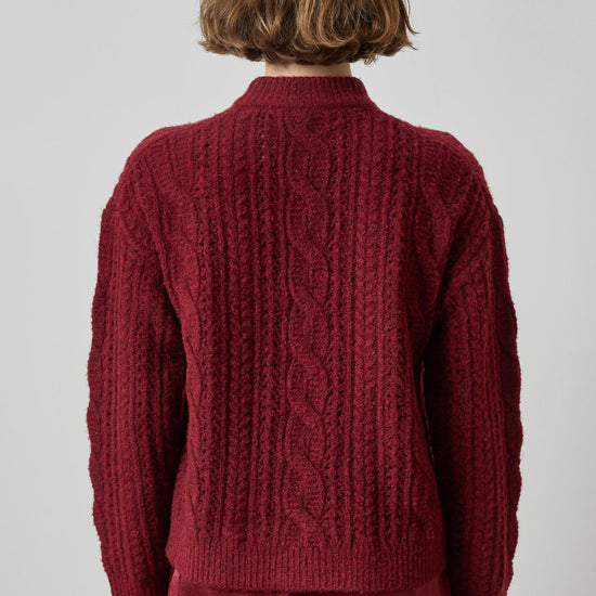 Relaxed Cable Knit Sweater Womens Sweater Port A2