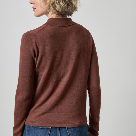 Collared Cardigan Womens Sweater Java A2