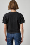 Vintage Short Sleeve Raglan Womens Top Black A2