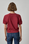 Vintage Short Sleeve Raglan Womens Top Cabernet A2
