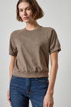 Vintage Short Sleeve Raglan Womens Top Shiitake A1