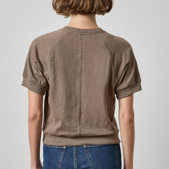 Vintage Short Sleeve Raglan Womens Top Shiitake A2