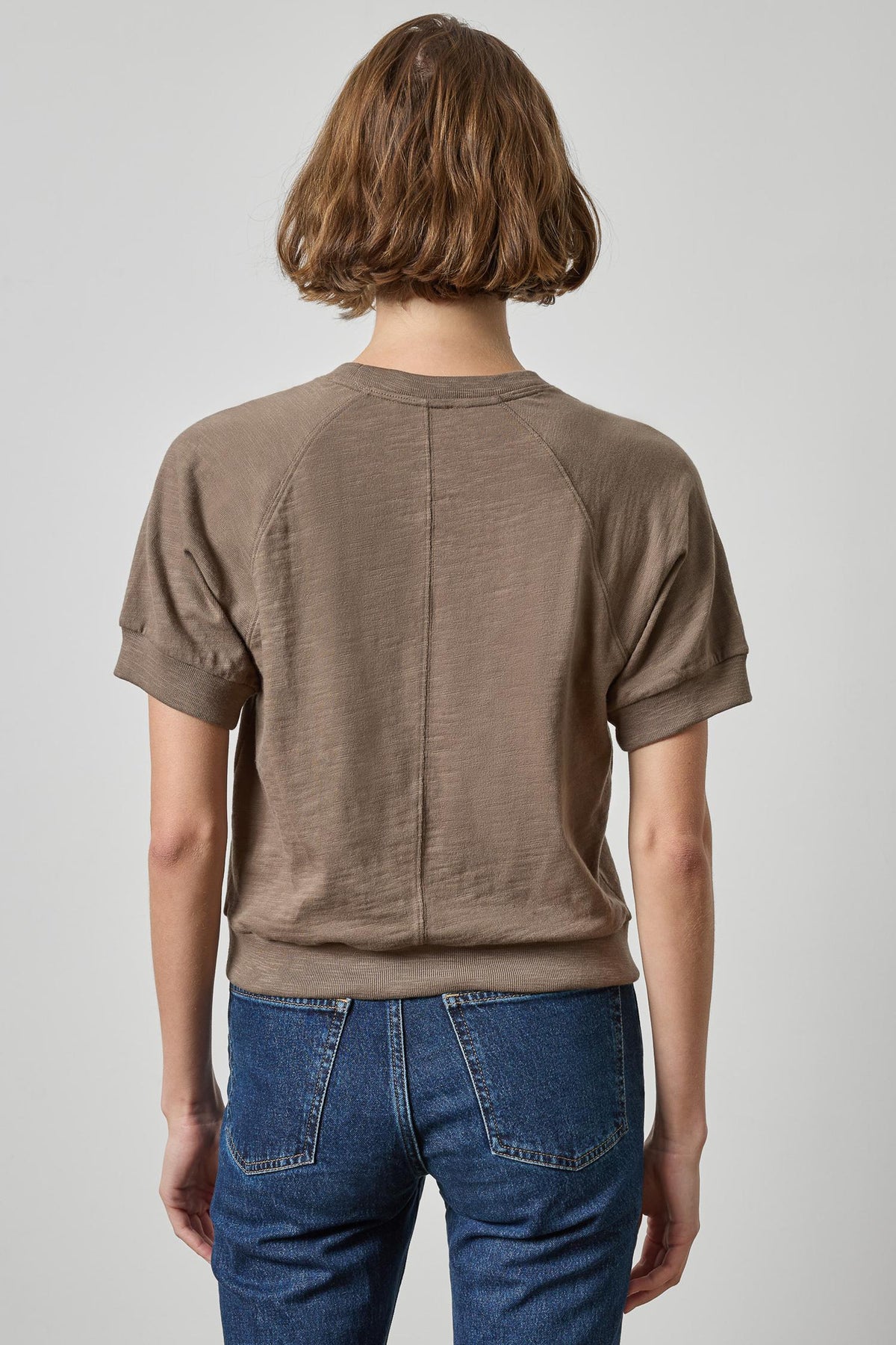 Vintage Short Sleeve Raglan Womens Top Shiitake A2