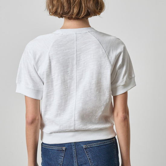 Vintage Short Sleeve Raglan Womens Top White A2
