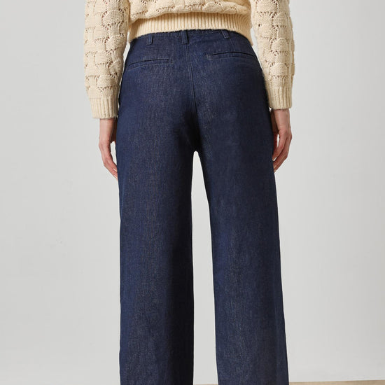 Denim Trouser Womens Pant Dark Wash Blue A2
