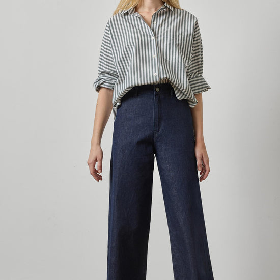 Denim Trouser Womens Pant Dark Wash Blue A4