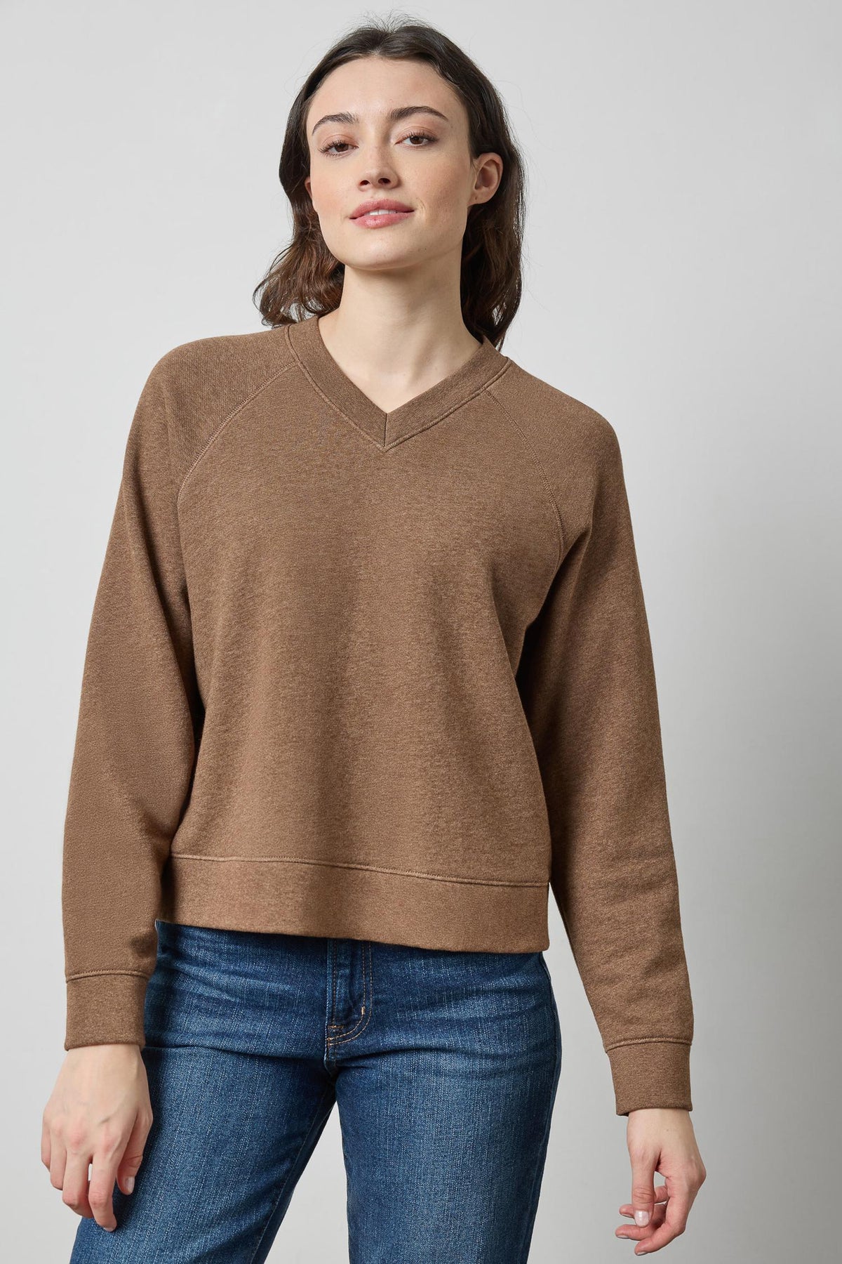 Oversized Sweatshirt in color Cocoa Heather Image A1