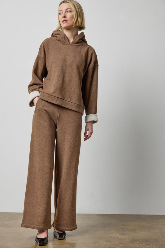 Side Panel Terry Pant in color Cocoa Heather Image A0