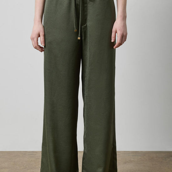 Crepe Satin Trouser in color Fir Image A1
