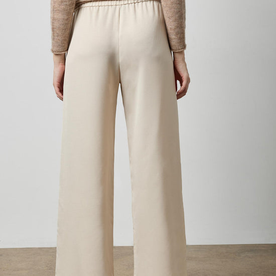 Crepe Satin Trouser in color Porcelain Image A2