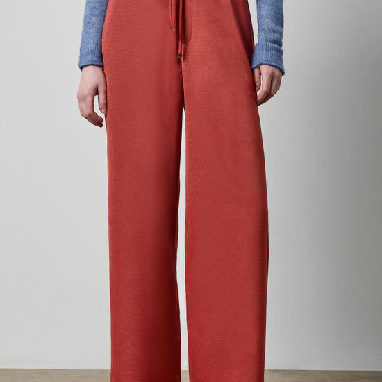 Crepe Satin Trouser in color Spice Image A1