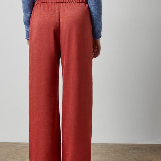 Crepe Satin Trouser in color Spice Image A2