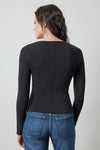 Refined Surplice in color Black Image A2