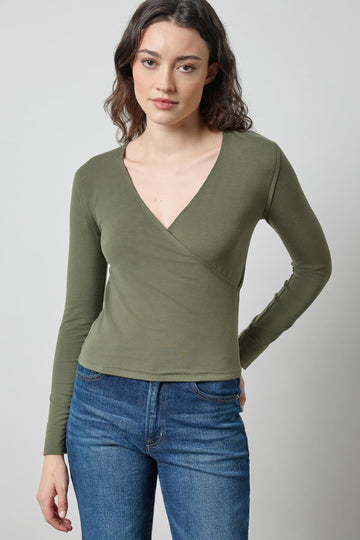 Refined Surplice in color Fir Image A1