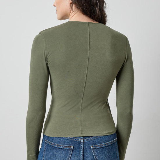 Refined Surplice in color Fir Image A2