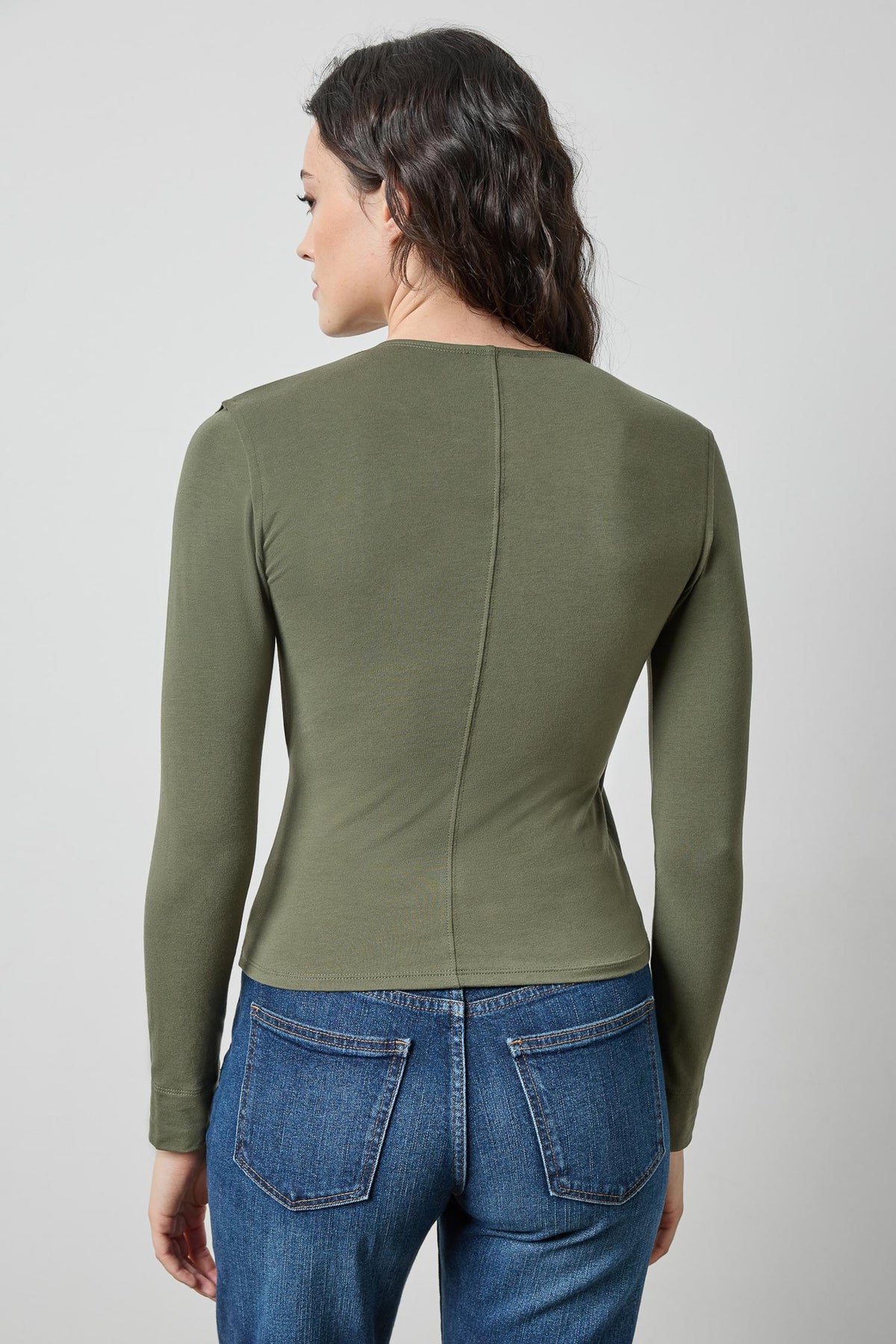 Refined Surplice in color Fir Image A2