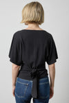 Tie Back Dolman Top Womens Top Black A2