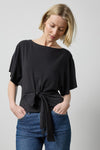 Tie Back Dolman Top Womens Top Black A3