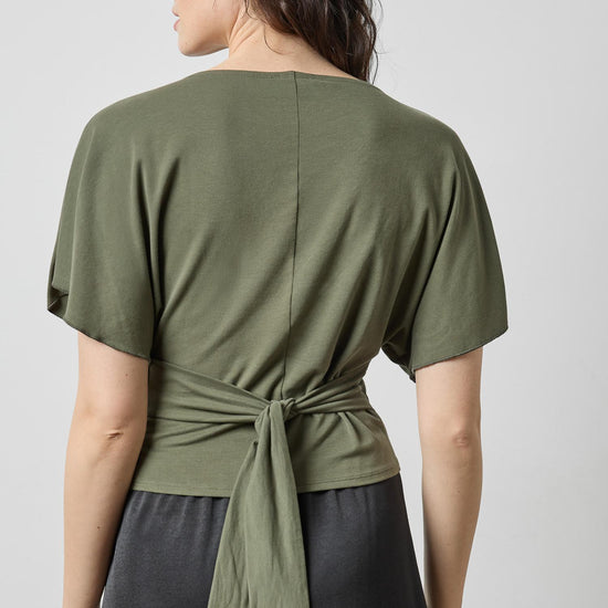 Tie Back Dolman Top Womens Top Fir A2