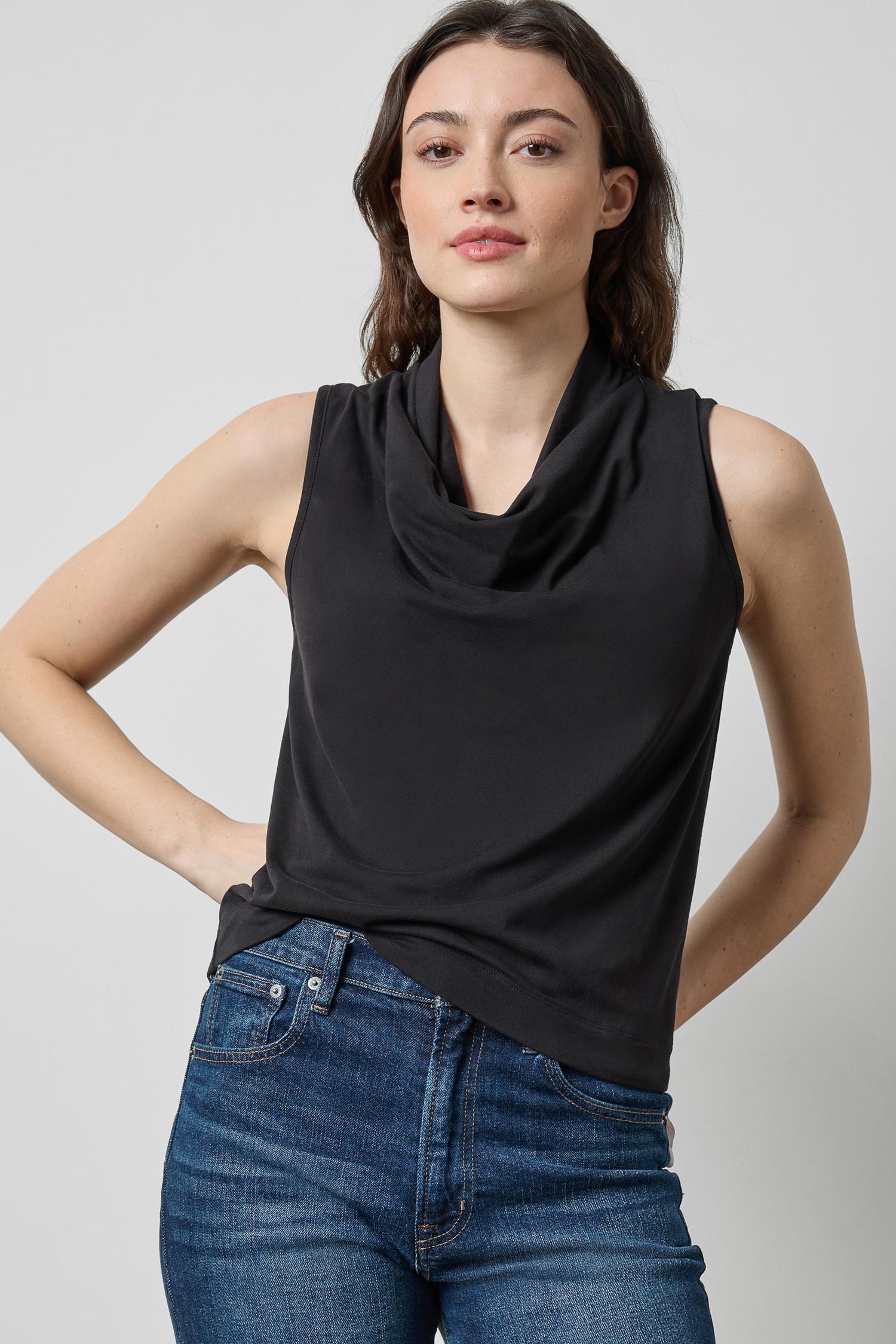 Drape Neck Sleeveless Top – Lilla P