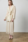 Sheer Notch Collar Cardigan in color Porcelain Sheer Image A0