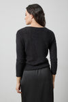 Featherweight Bateau Sweater in color Black Image A2