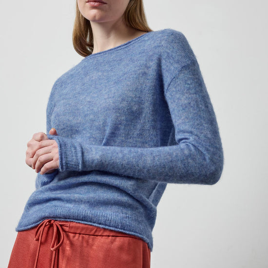 Featherweight Bateau Sweater in color Lapis Image A1