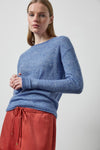 Featherweight Bateau Sweater in color Lapis Image A1